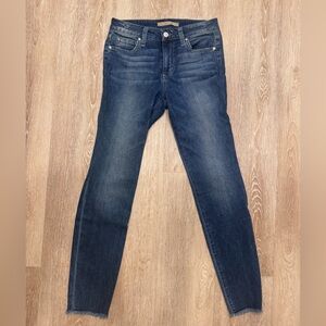 Joe’s Jeans High Rise Skinny Ankle Jeans Raw Hem Comfort Stretch Denim